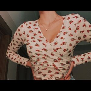 RARE BRANDY MEVILLE WRAP TOP